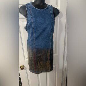 Forever 21 Denim and Gold Mini Dress